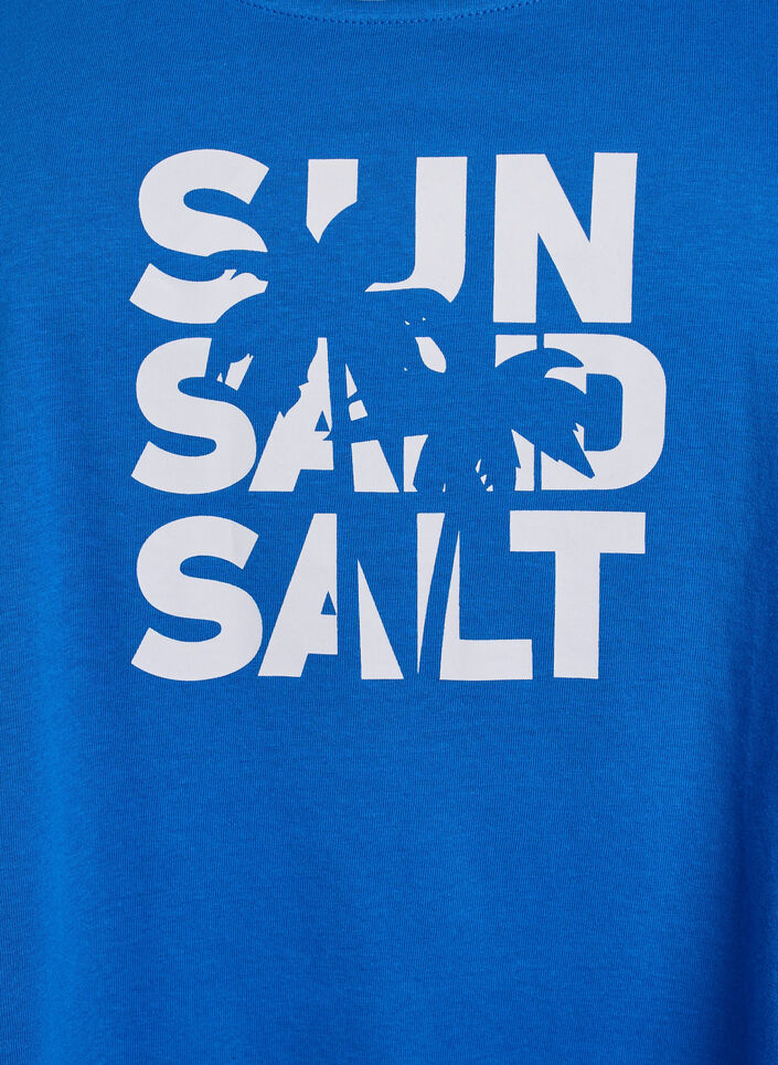 Top aus Baumwolle mit A-Linie, Blau, Packshot image number 2