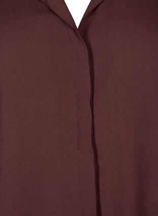 Einfarbiges Hemd mit V-Ausschnitt, Fudge, Packshot image number 2