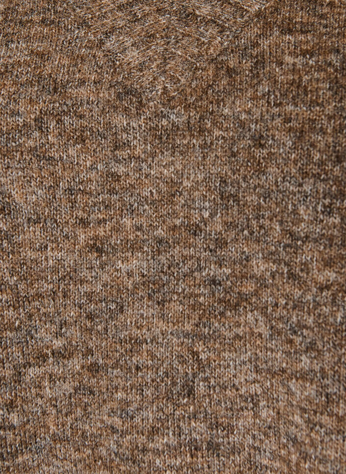 Pullover mit V-Ausschnitt, Braun, Packshot image number 2