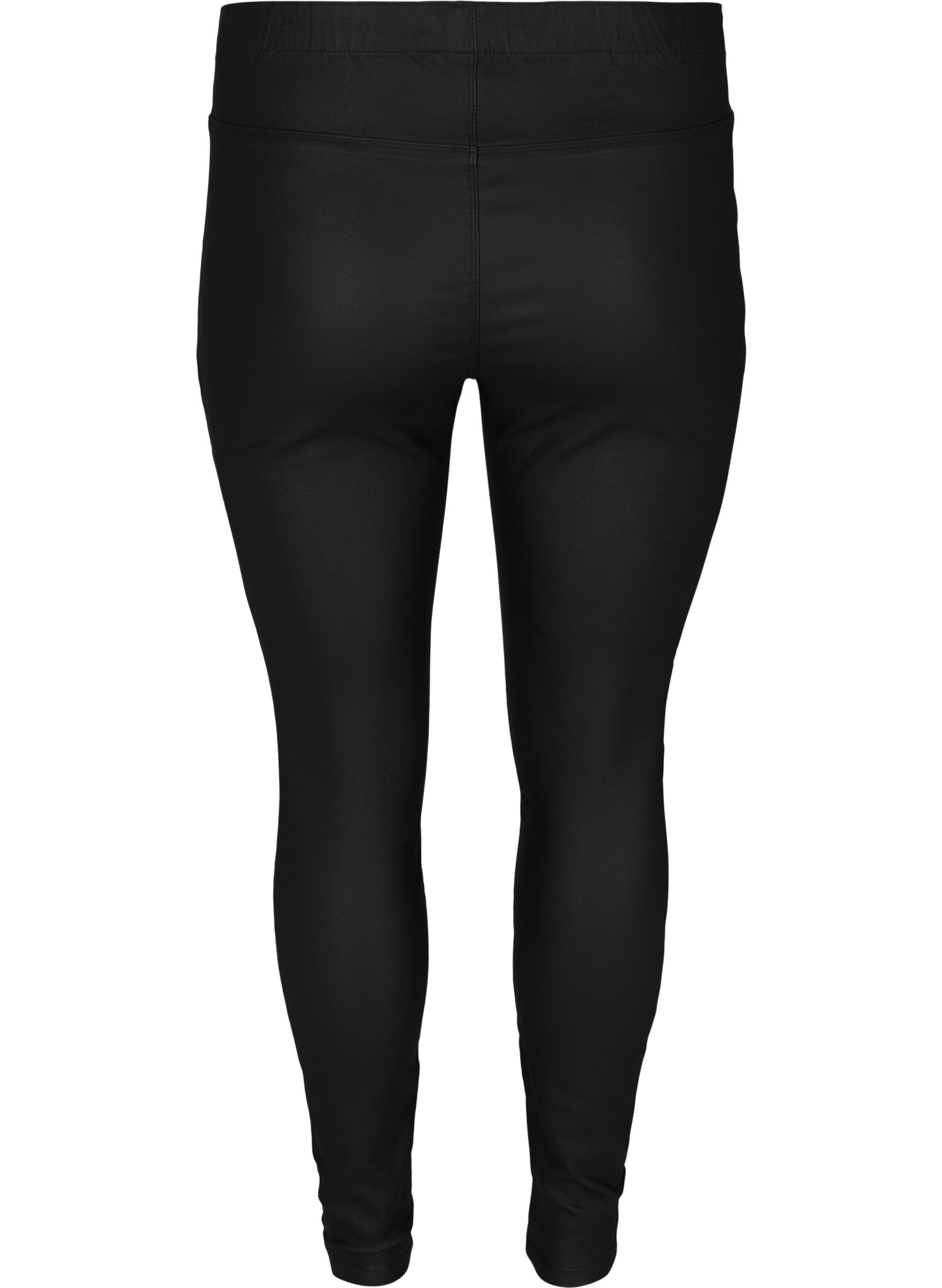 ZizziBeschichtete Leggings aus Viskosemix, Black, Packshot image number 1