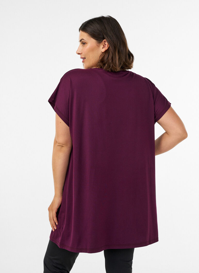Langes Trainingsshirt, Lila, Model image number 2
