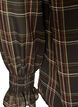 Bluse mit Karomuster und R&uuml;schendetails, Gr&uuml;n, Packshot image number 3