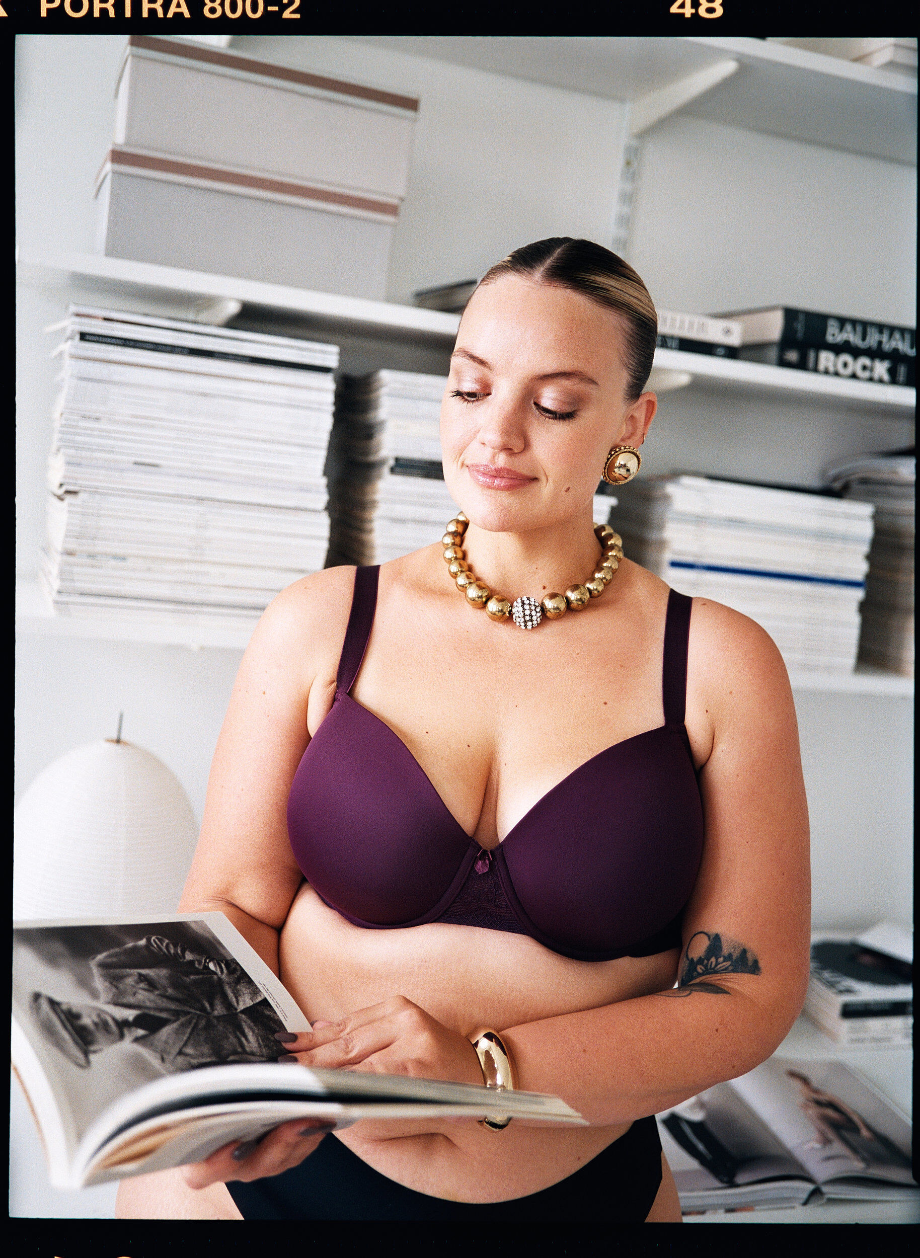 ZizziVorgeformter BH mit Mesh, Lila, Image image number 0