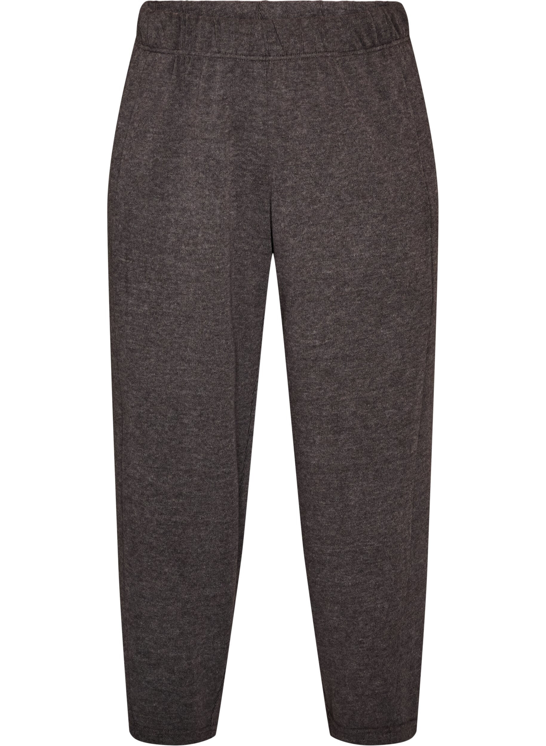 ZizziHose aus Jersey mit Barrel Fit und hoher Taille, Grau, Packshot image number 0