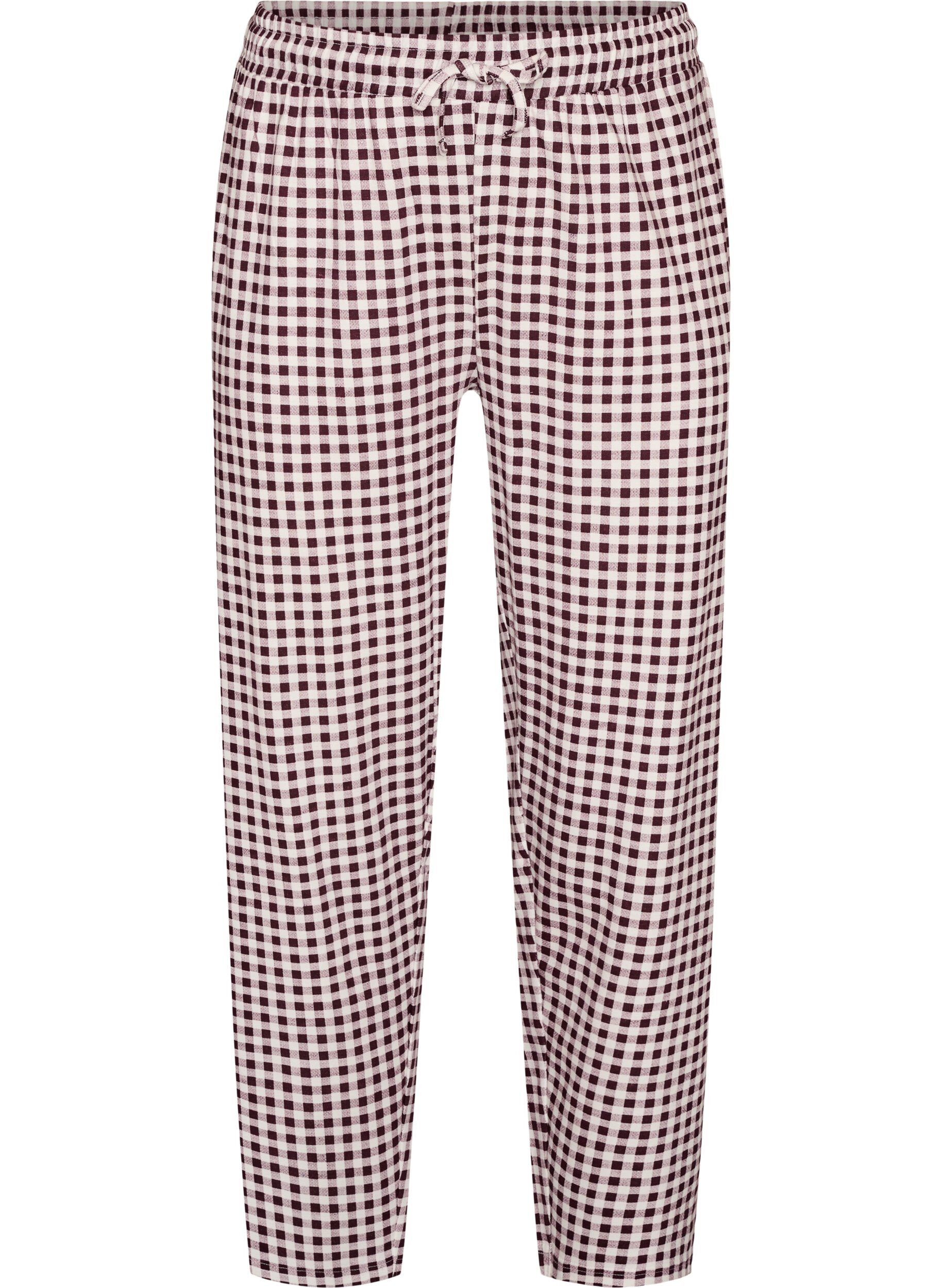Baumwoll-Pyjamahose mit hohem Bund