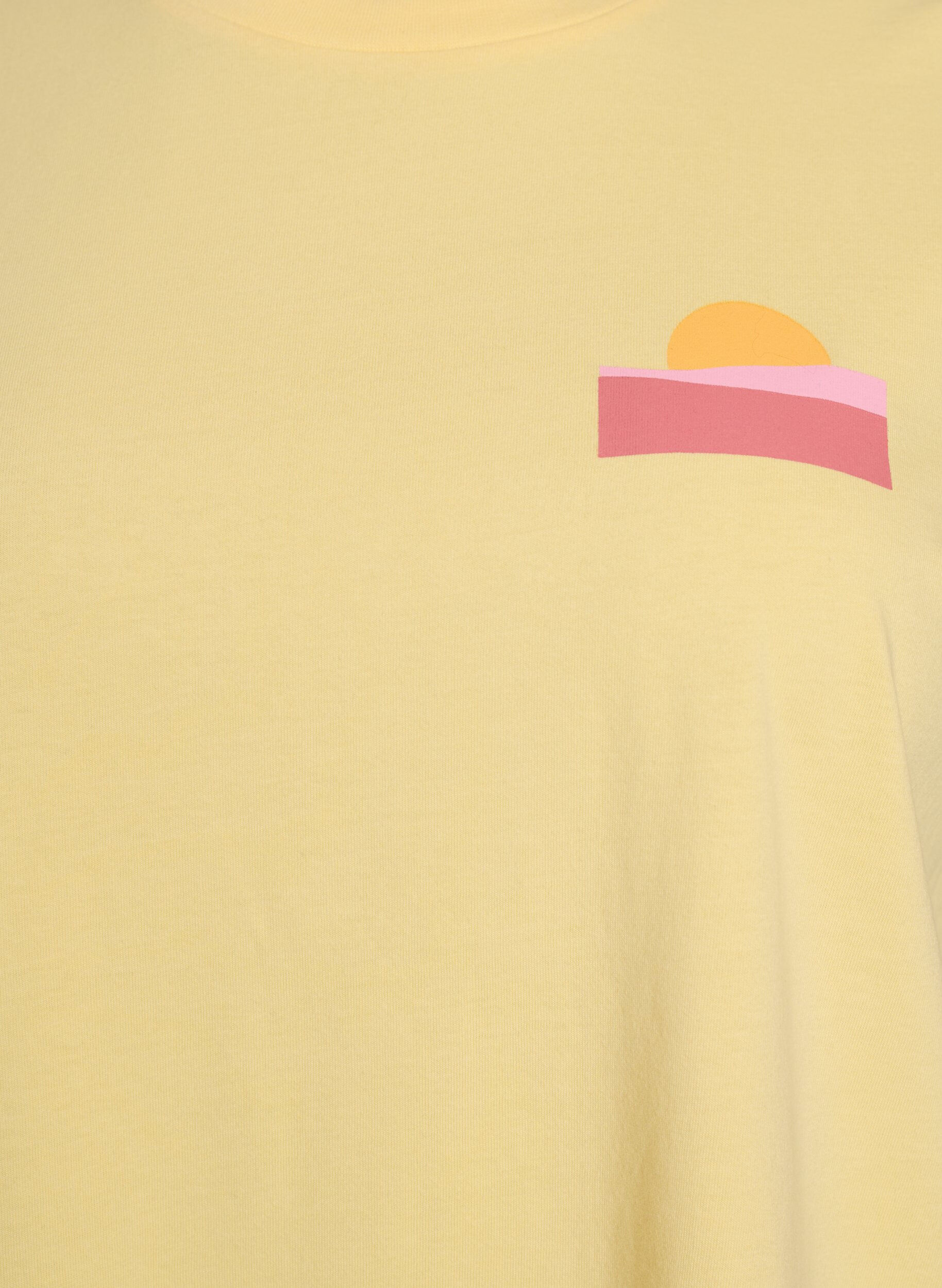 ZizziT-Shirt aus Bio-Baumwolle mit R&uuml;ckenprint, Gelb, Packshot image number 2