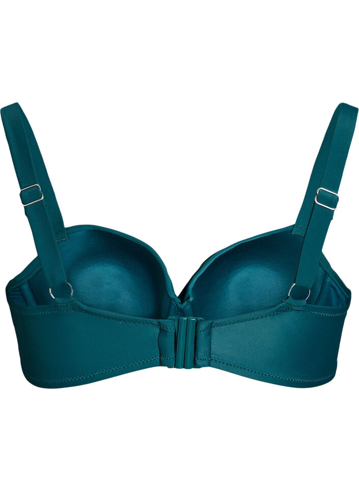 Bikinioberteil mit B&uuml;gel und Raffung, Gr&uuml;n, Packshot image number 1