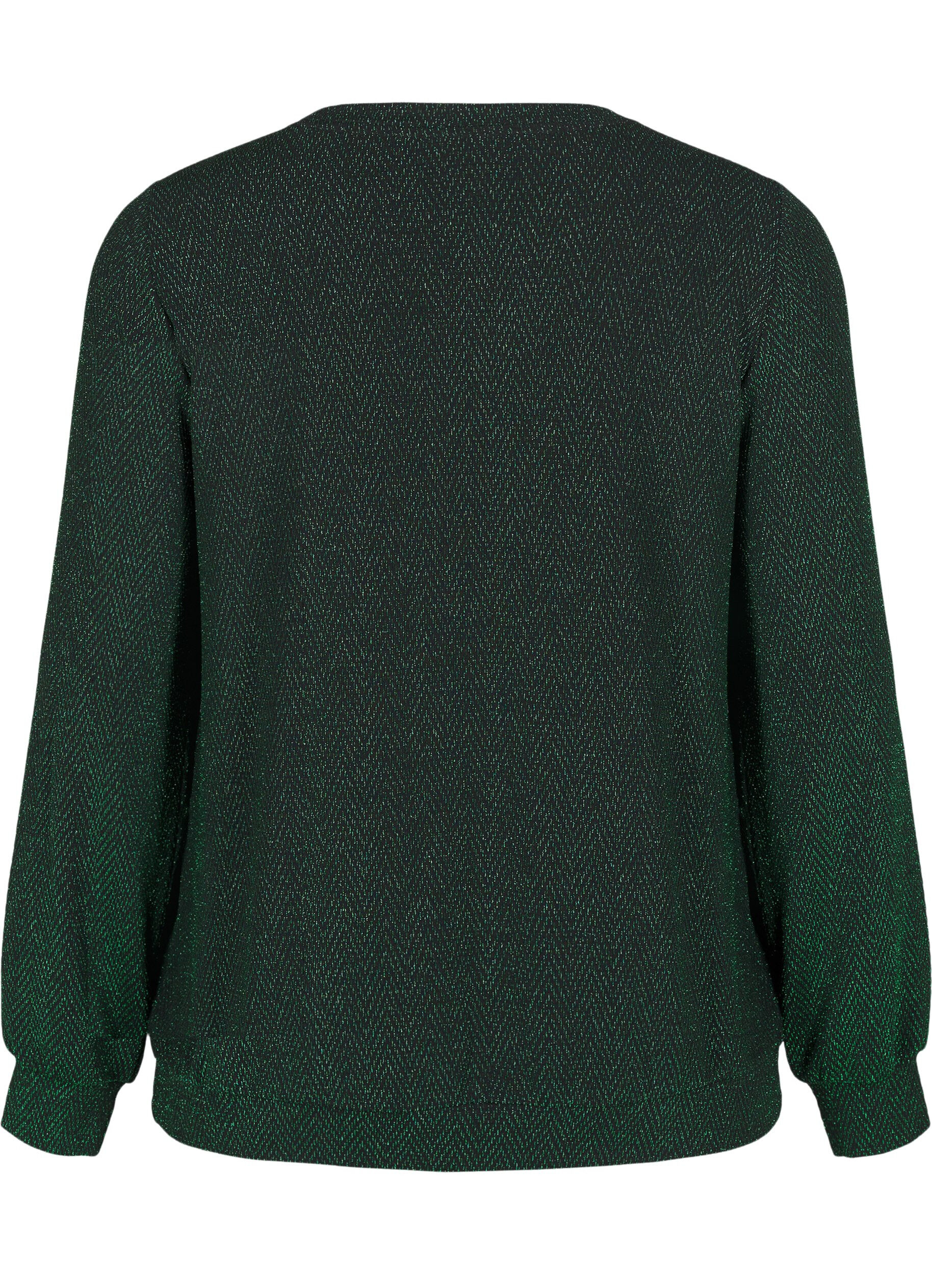 ZizziBluse mit Schimmermuster, Scarab ZigZagShimmer, Packshot image number 1