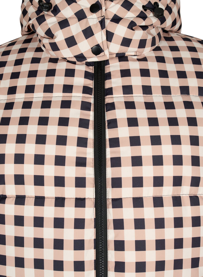 Karierte Puffer-Winterjacke, Black w. Nomad Check, Packshot image number 2
