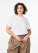 T-shirt aus Baumwolle mit Print, Wei&szlig;, Model image number 0