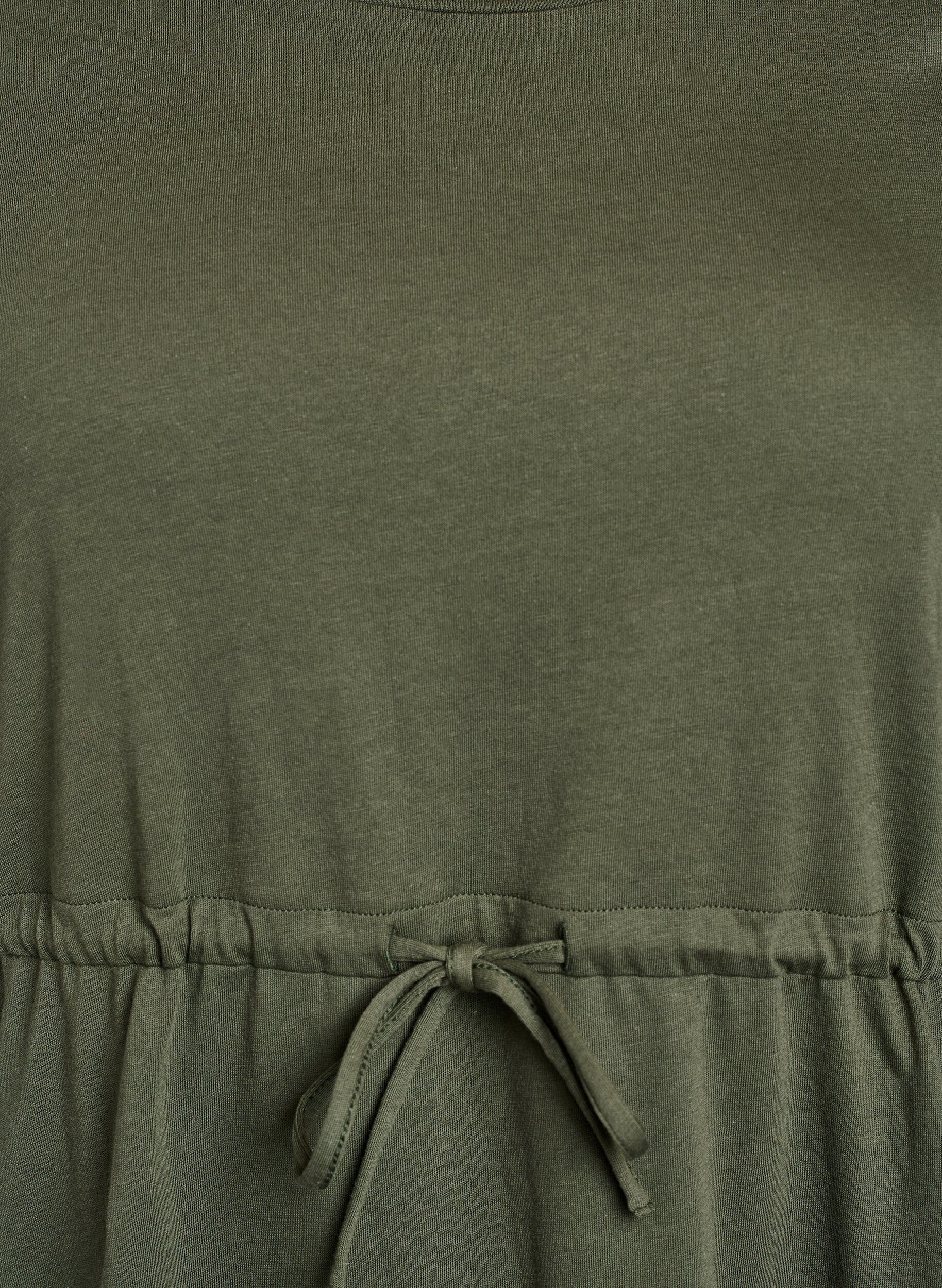 ZizziFLASH &ndash; Kurzes T-Shirt-Kleid mit Bindeg&uuml;rtel, Gr&uuml;n, Packshot image number 2