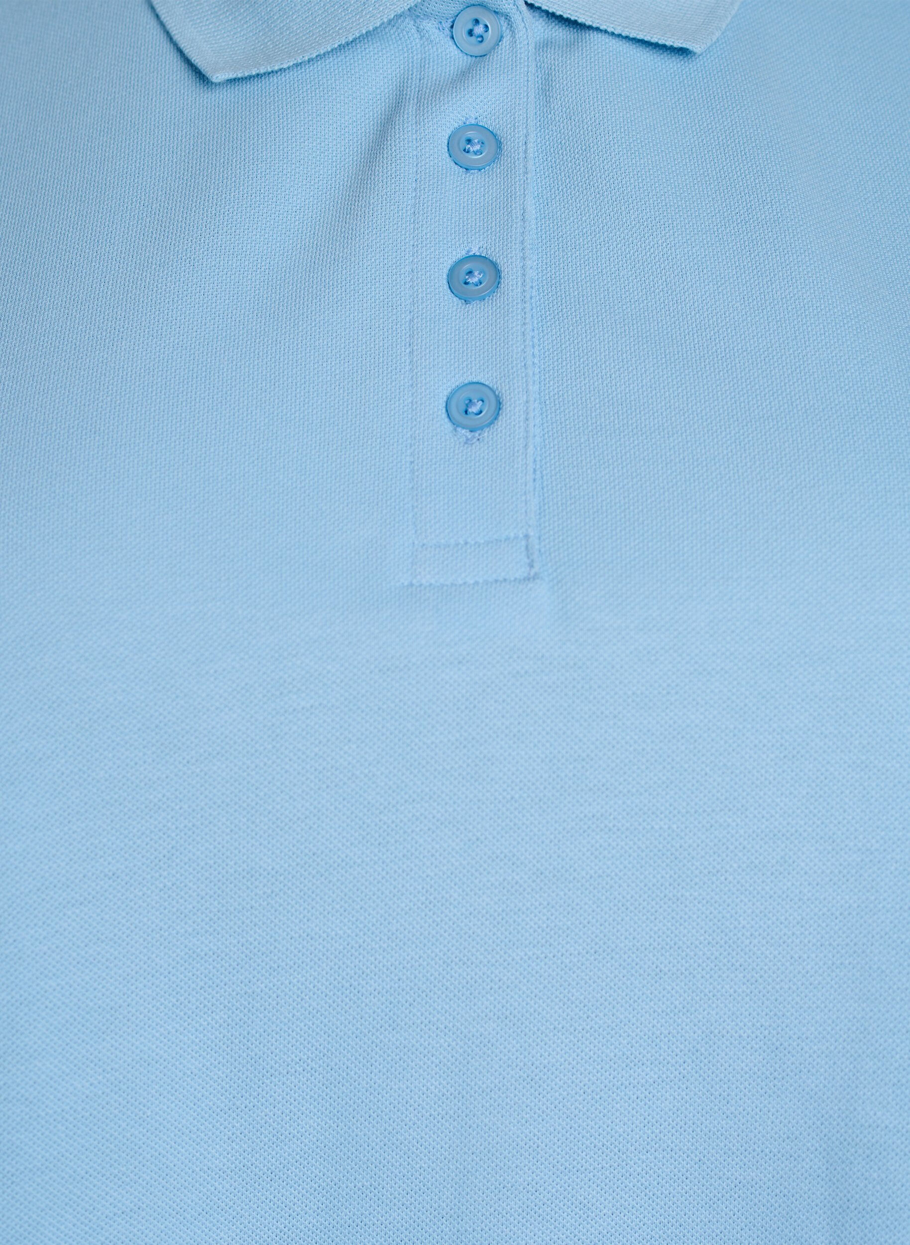 ZizziPoloshirt mit kurzen &Auml;rmeln, Blau, Packshot image number 2