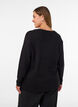 Cardigan aus Feinstrick mit dekorativen Kn&ouml;pfen, Schwarz, Model image number 2