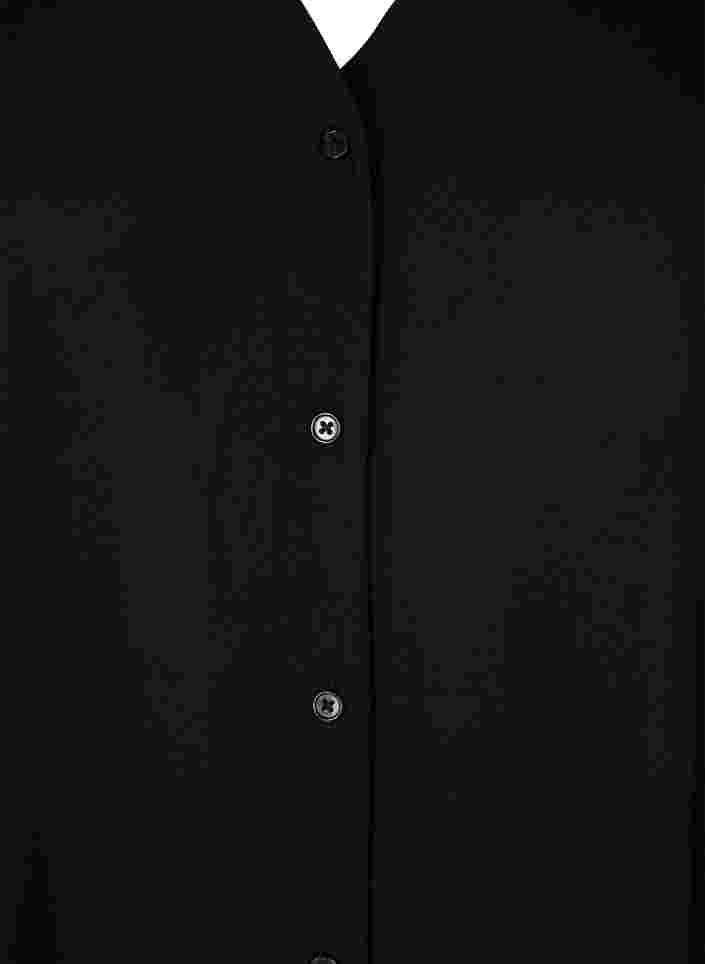 Langärmeliges Hemd mit V-Ausschnitt, Black, Packshot image number 2