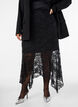 Midirock aus Spitze mit Pailletten, Schwarz, Model image number 0