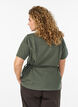 Bluse aus einer Baumwollmischung mit V-Ausschnitt und Bindeband, Gr&uuml;n, Model image number 1