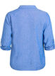 Bluse aus Leinen und Viskose mit 3/4-&Auml;rmeln, Blau, Packshot image number 1