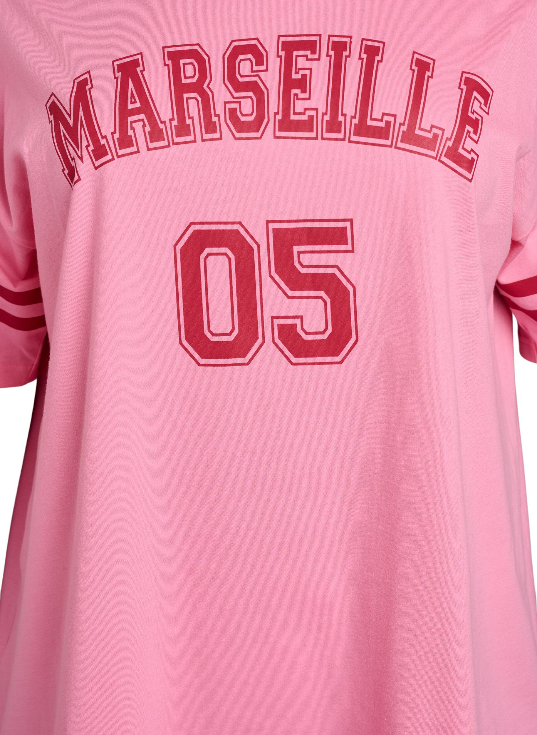 ZizziSportliches Oversize-College-T-Shirt, Pink, Packshot image number 2