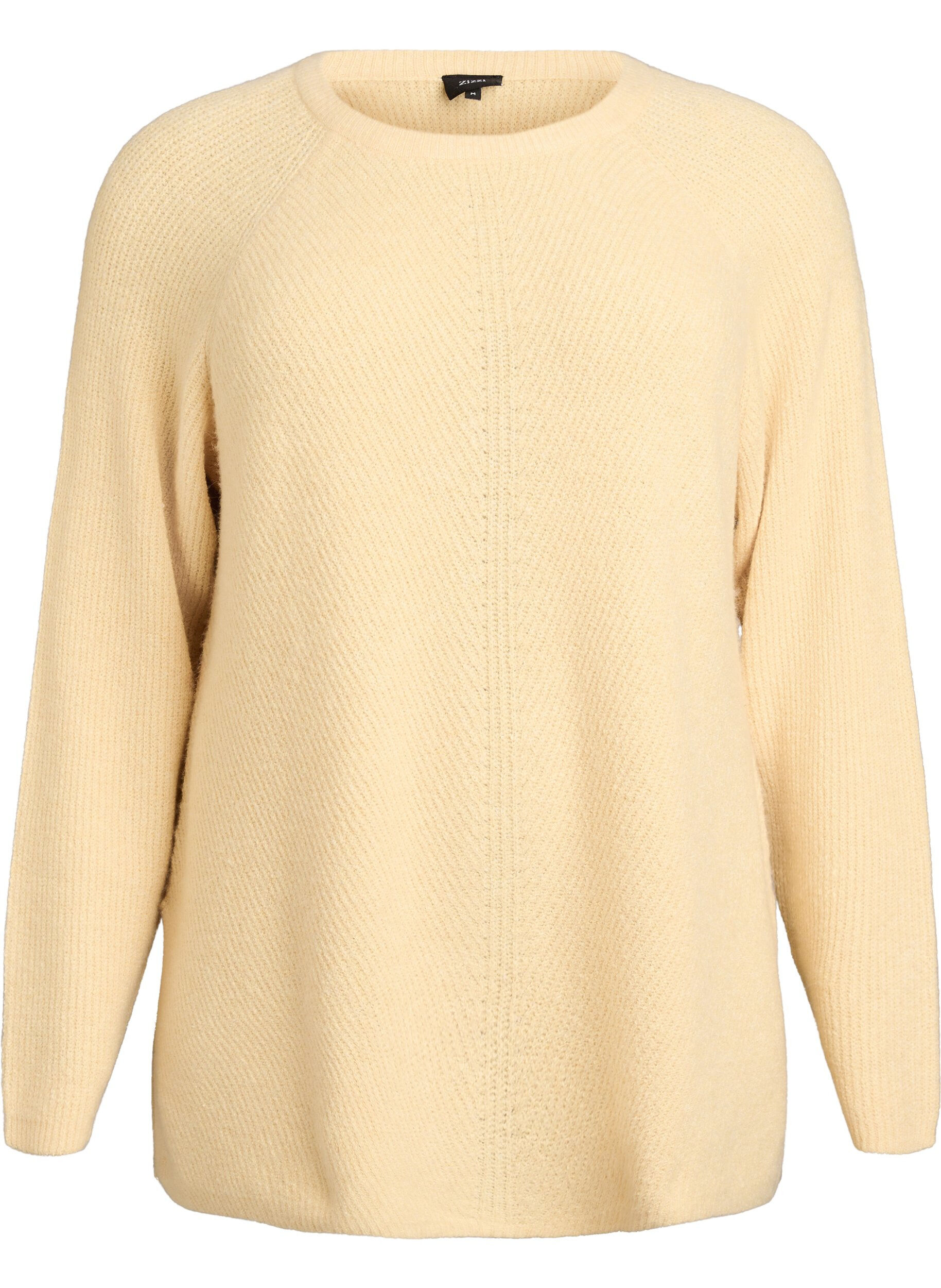 Strickpullover mit diagonalem Muster und Raglan&auml;rmeln