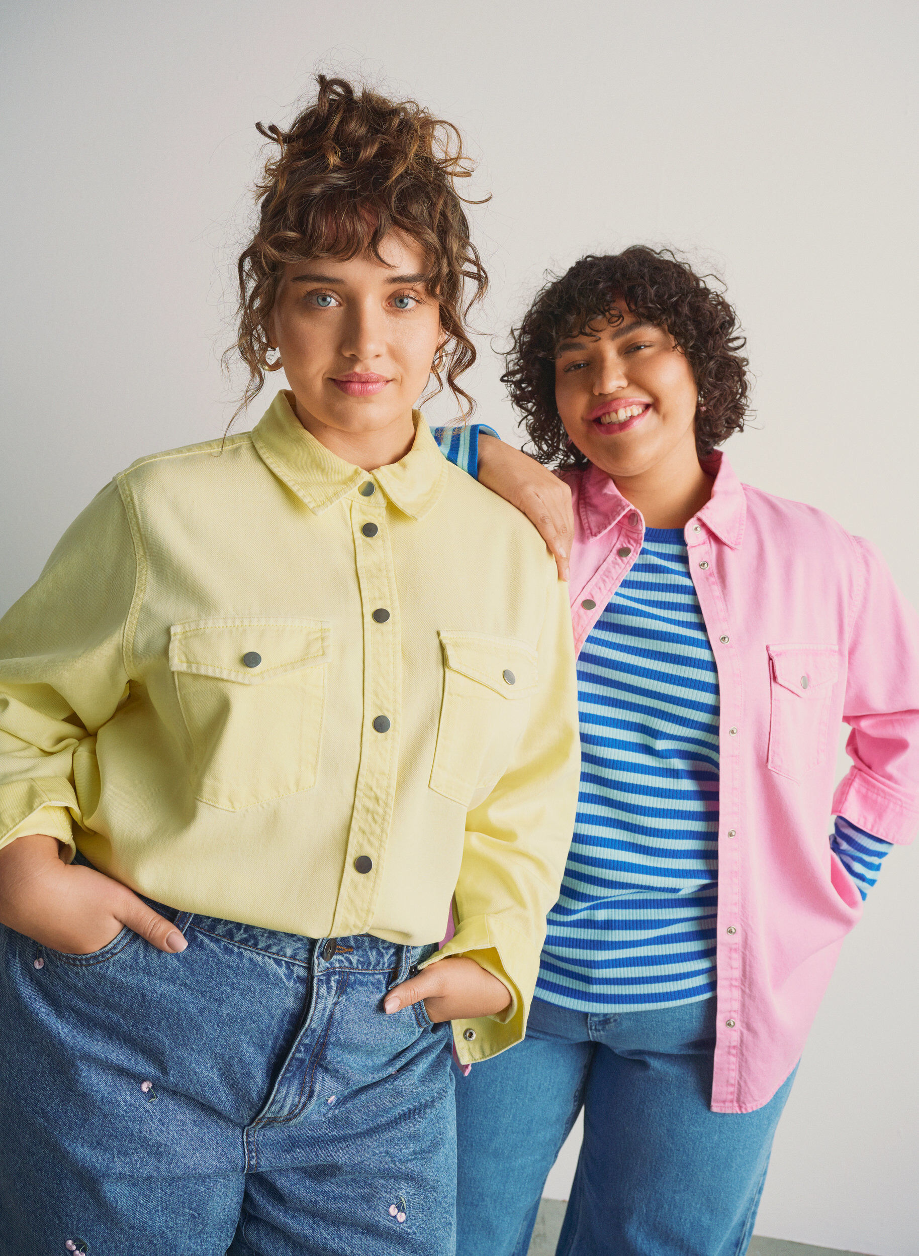 ZizziGestreifte Bluse mit langen &Auml;rmeln., Blau, Image image number 0