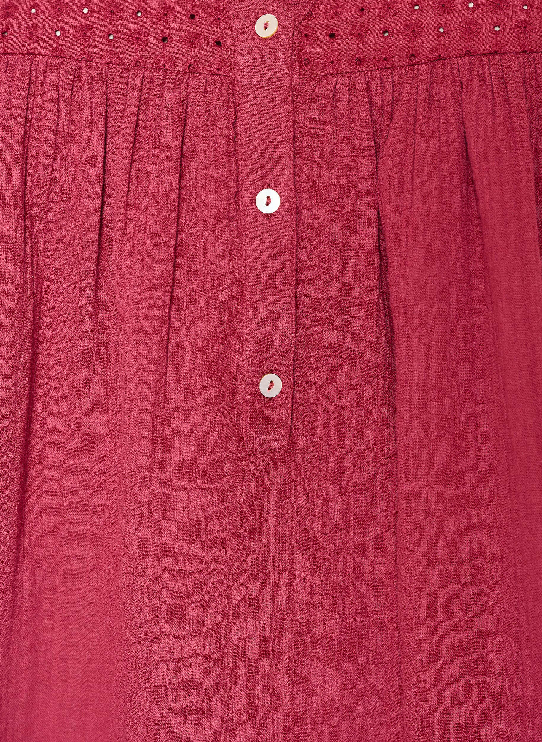 ZizziBluse aus Baumwollmusselin mit Lochstickerei, Rot, Packshot image number 2