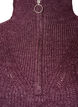 Strickpullover mit hohem Kragen und Rei&szlig;verschluss, Lila, Packshot image number 2