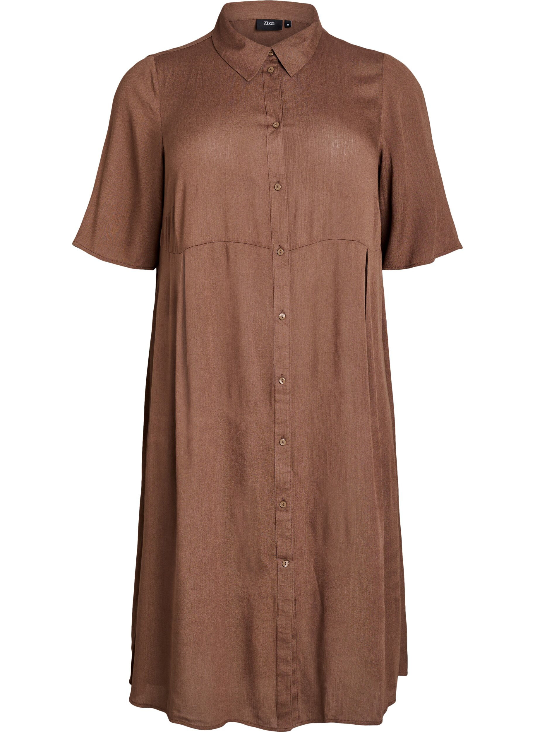 ZizziMidikleid mit kurzen &Auml;rmeln, Gr&uuml;n, Packshot image number 0