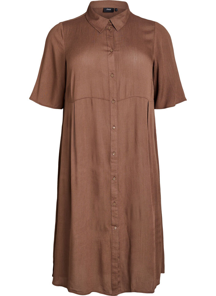 Midikleid mit kurzen &Auml;rmeln, Gr&uuml;n, Packshot image number 0