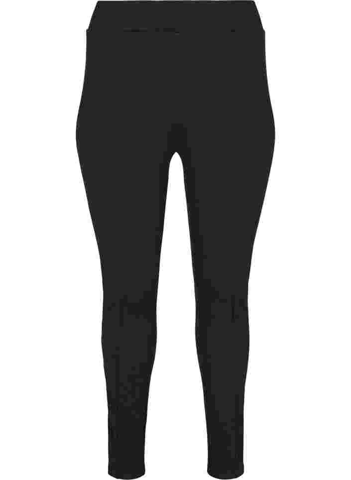 Leggings mit Gummibund und Reißverschluss, Black, Packshot image number 0