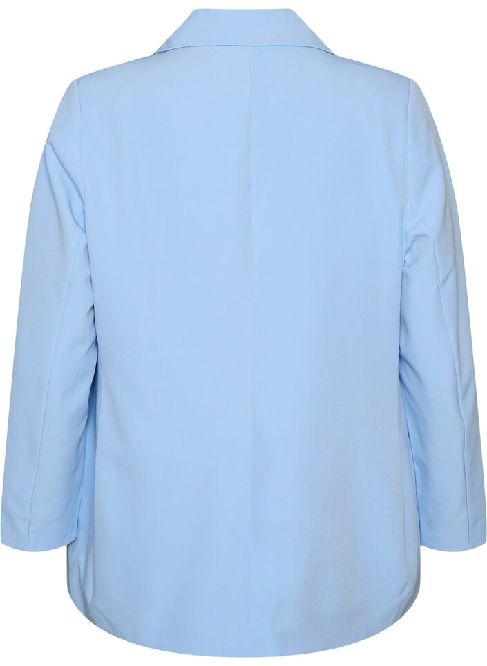 Klassischer Blazer mit Knopfverschluss, Blau, Packshot image number 1