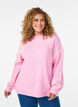 Pullover mit Ziernähten, Pink, Model image number 0