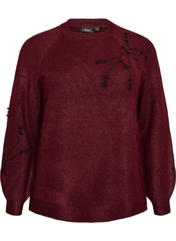 Pullover mit Perlenstickerei, 2358, Packshot image number 0