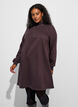 Sweatkleid mit hohem Rippkragen und Rei&szlig;verschluss, Braun, Model image number 0