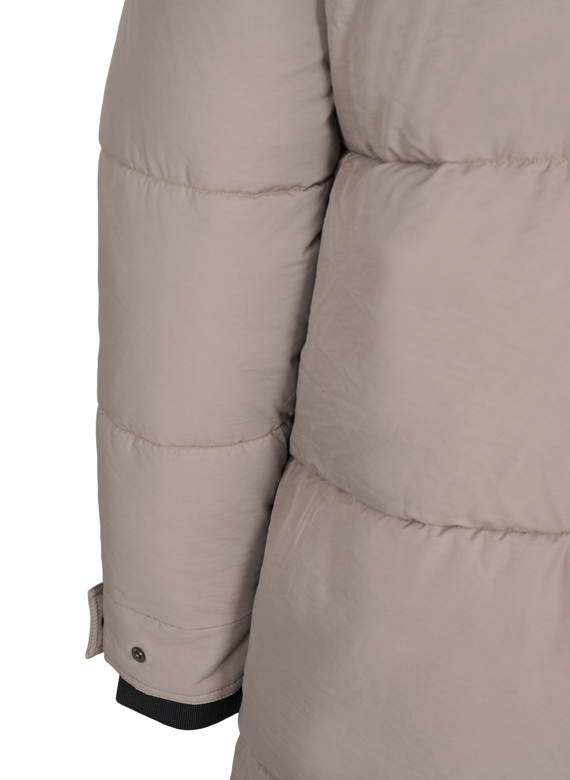 ZizziSteppjacke mit Kapuze und Kontrastdetails, Beige, Packshot image number 4