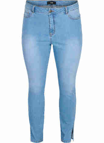 Amy Jeans mit hoher Taille und Schlitz
