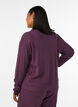 Gerippte Jersey-Strickjacke mit V-Ausschnitt, Lila, Model image number 2