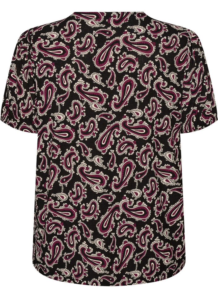 Bluse mit langen &Auml;rmeln und Paisleymuster, Dunkles Bordeaux, Packshot image number 1