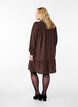 Kurzes Kleid mit Rüschenkragen, Seal Brown, Model image number 1