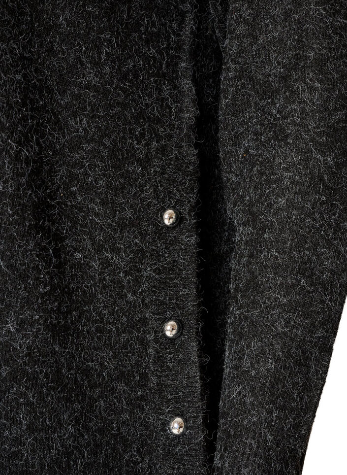 Lange Strickbluse mit Kugelkn&ouml;pfen, Grau, Packshot image number 3