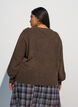 Strickbluse mit Knopfleiste, Braun, Model image number 2
