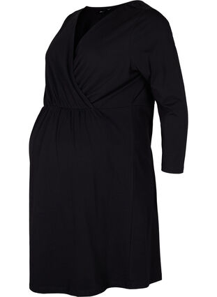 Schwangerschaftskleid aus Baumwolle, Black, Packshot image number 0