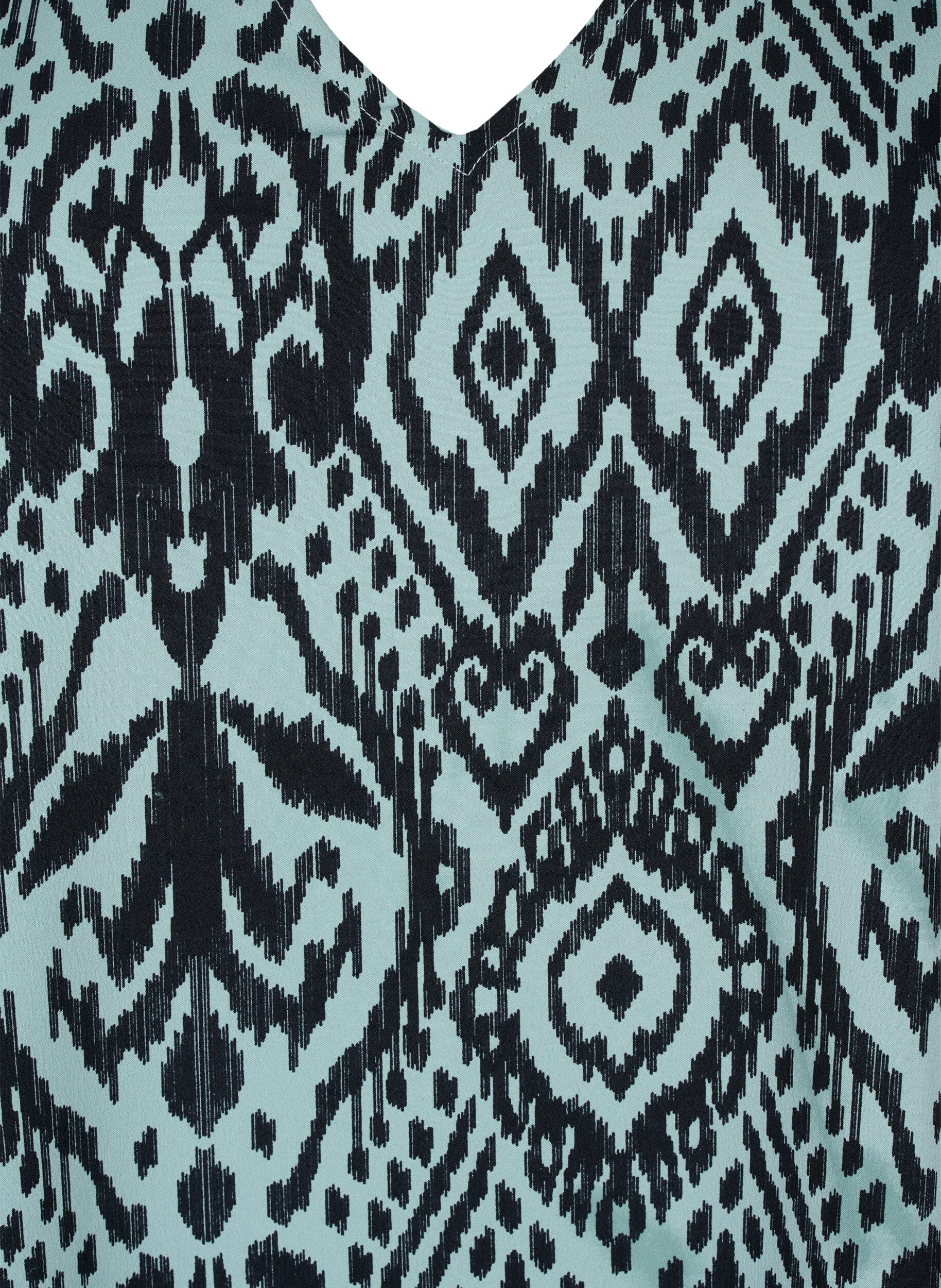 ZizziFLASH - Tunika mit V-Ausschnitt und Print, Green Bay Ethnic, Packshot image number 2
