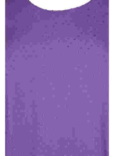 Strukturierte Viskosebluse mit Fledermausärmeln, Royal Lilac, Packshot image number 2