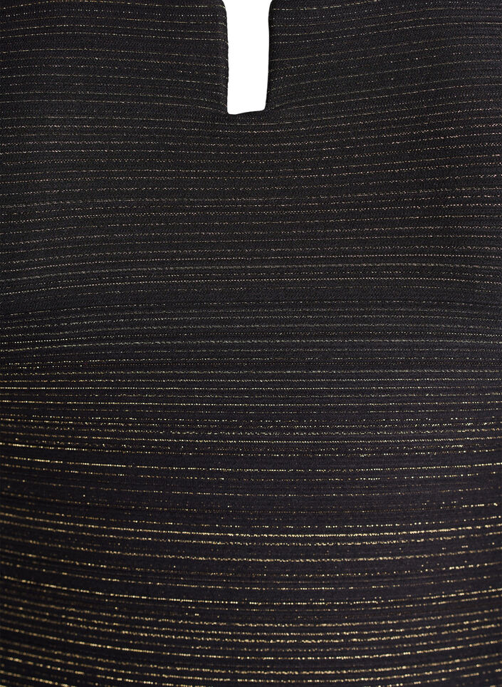 Badeanzug mit Strukturstreifen und Detail auf der Vorderseite, Schwarz, Packshot image number 2