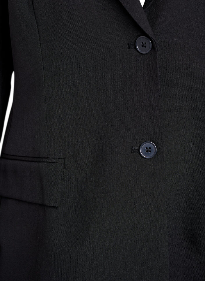 Blazer mit Taschen und Schlitzen, Schwarz, Packshot image number 2