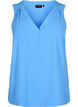 &Auml;rmelloses Oberteil mit Faltendetails, Blau, Packshot image number 0