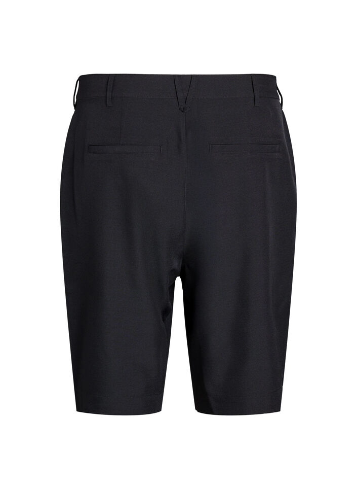 Bermuda-Shorts mit hoher Taille, Schwarz, Packshot image number 1