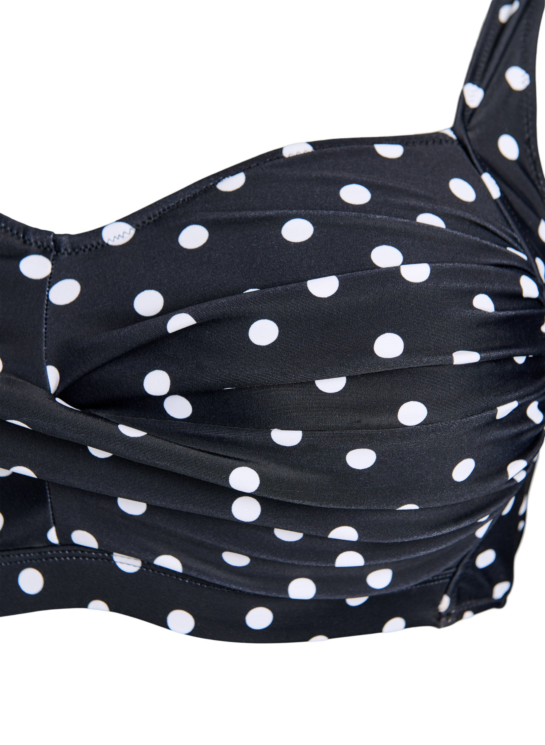ZizziWattierter Bikini-Oberteil mit Print, Schwarz, Packshot image number 2