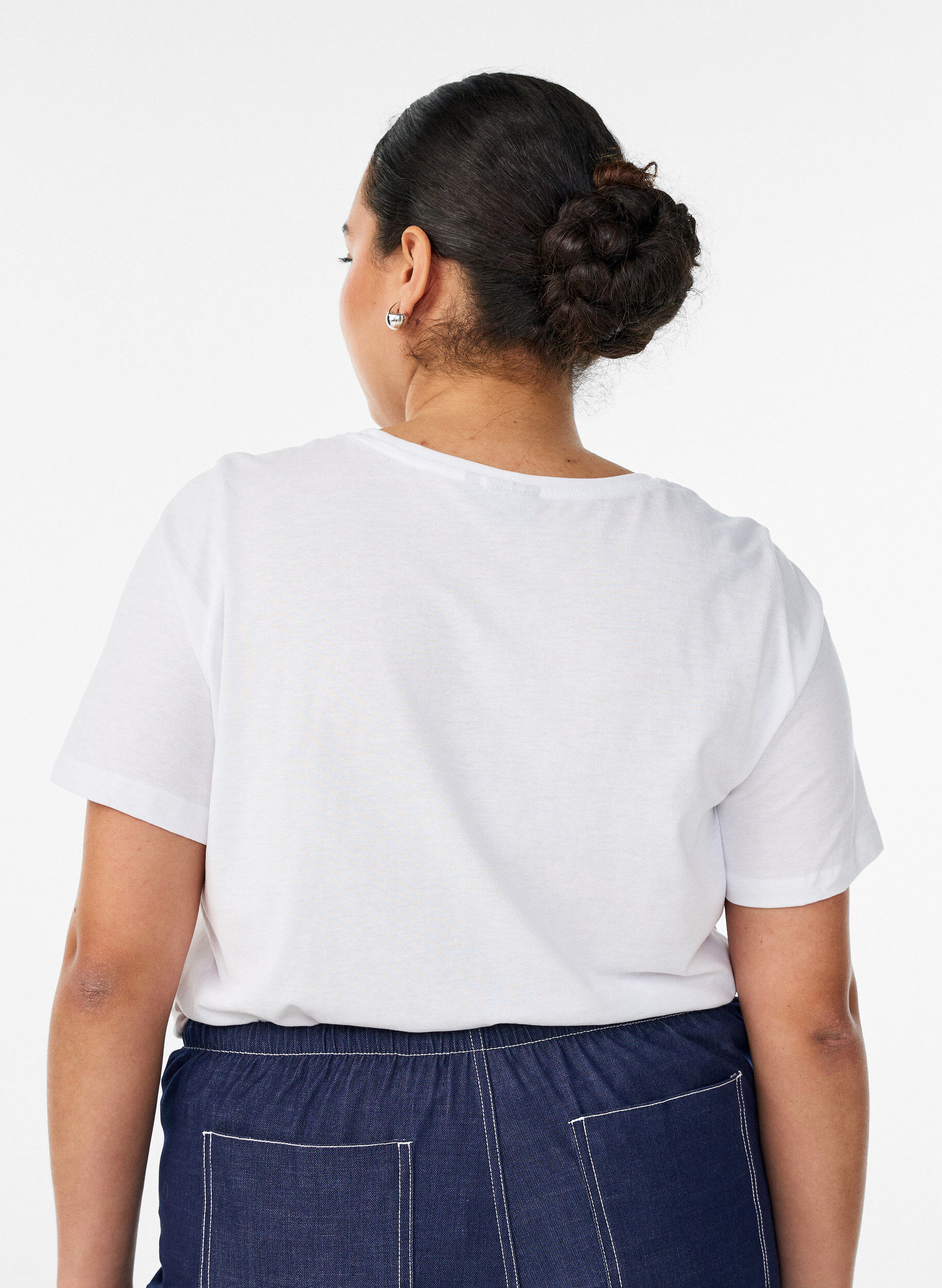 ZizziT-Shirt mit Print, Wei&szlig;, Model image number 2