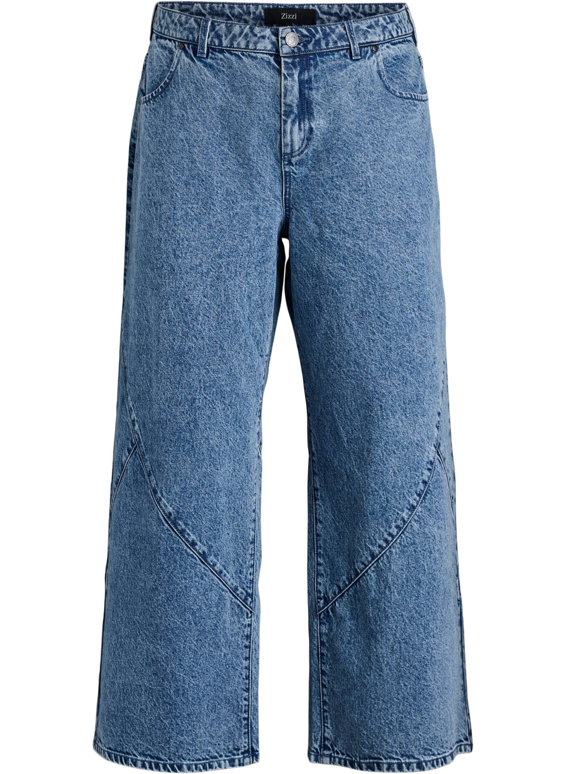 ZizziJeans in weiter Passform mit Nahtdetails, Blau, Packshot image number 0